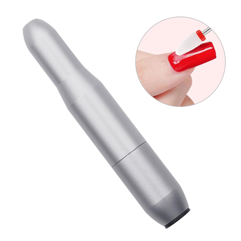 Electric Nail Polishing Machine Portable USB Nail File Grinding Drill Machine with Ceramic Metal