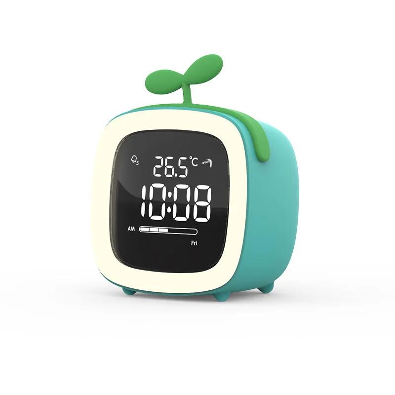 Creative Cross-border Cute Pet TV Alarm Clock Plastic Digital Clock Usb Charging Student Lazy Dormitory Alarm