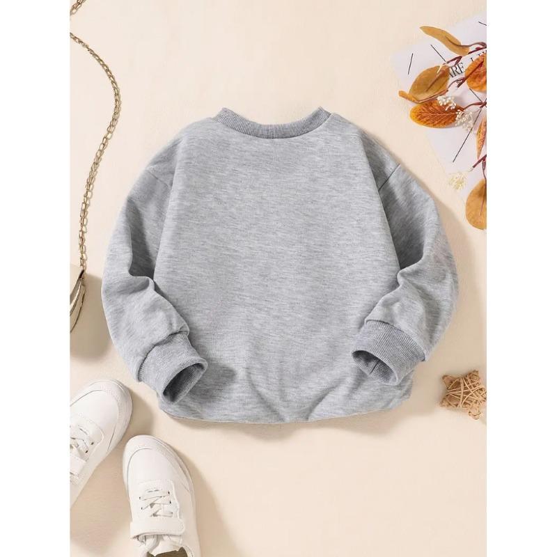 1pc "Always Yourself" Bee-Themed Inspirational Text And Pattern Print Children'S New Polyester Sweatshirt!