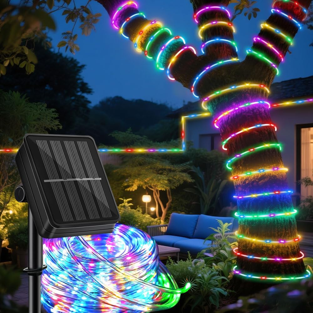 Solar-Powered Outdoor String Lights 7m 10m 22m 8 Modes Waterproof Garden Lamp for Tree Patio Fence Patio Christmas Fairy Light