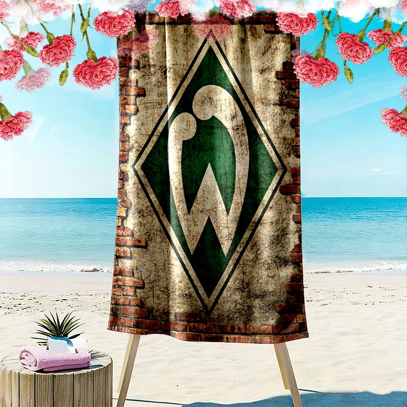 SV Werder Bremen3 Print Beach Towel, Large Soft Quick Dry Towel for Beach Camping Swimming