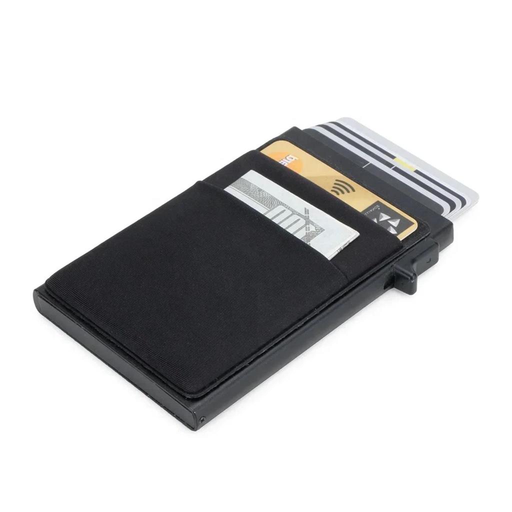Men's RFID Aluminum Card Holder: In-Stock, Side-Push Design