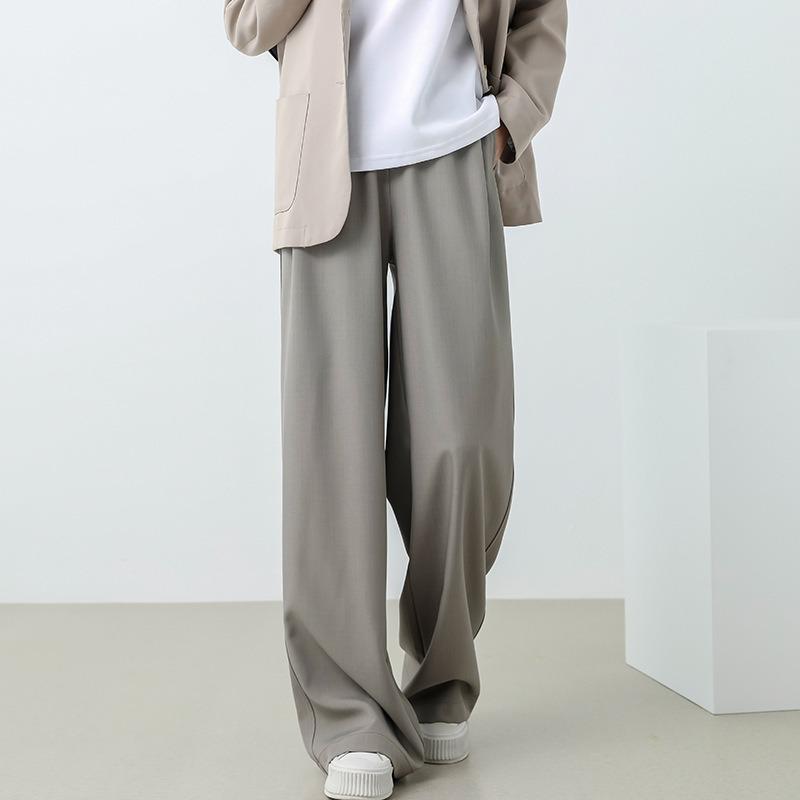 Suit pants women's autumn new high waist loose drape casual pants wide legs thin small mopping straight pants