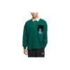 adidas Originals Casual Zip-Up Long-Sleeve Polo Shirt Men’s Dark Green