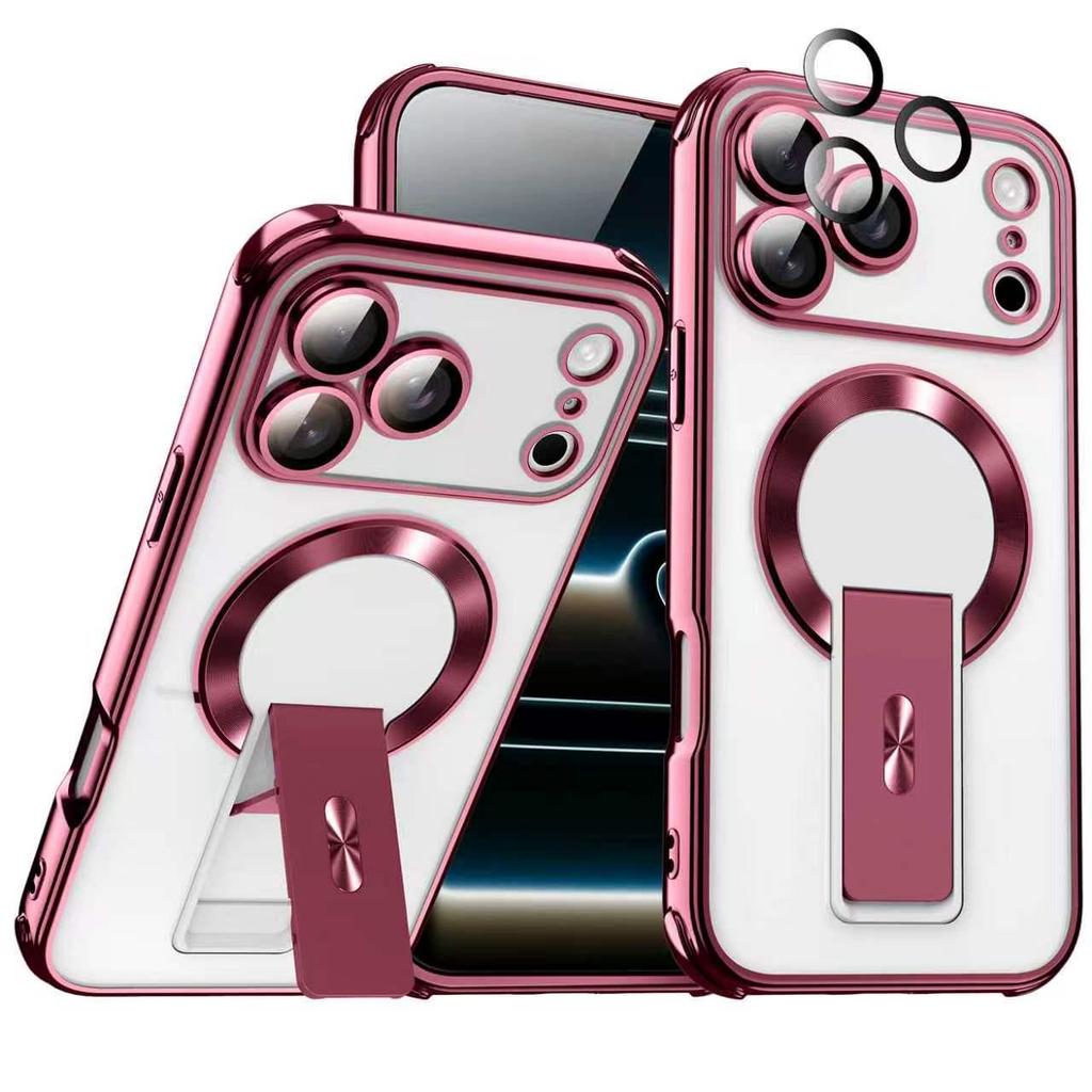 Electroplated Magnetic Bracket for iPhone 17 Pro - New Anti-Fall Protective Case for Apple 11