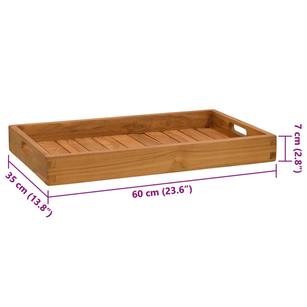 Vidaxl Taca, 60X35 Cm, Lite Drewno Tekowe