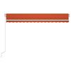 Automatic Awning with LED Lights & Wind Sensor 450x300 Cm Orange Brown