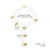 Vintage Goldfarbenes Herz Langes Halskettchen für Damen Exquisite Quasten Y-förmige Halskette Luxuriöser Schmuck für Hochzeiten Geschenke Accessoires