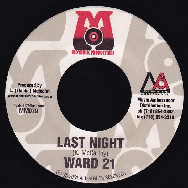 

7inch Record WARD 21 CHRISTOPHER 7 Last Night Ladies Man NONE Mo Music Produ 2001 Jamaica Reggae Ska Dub Used