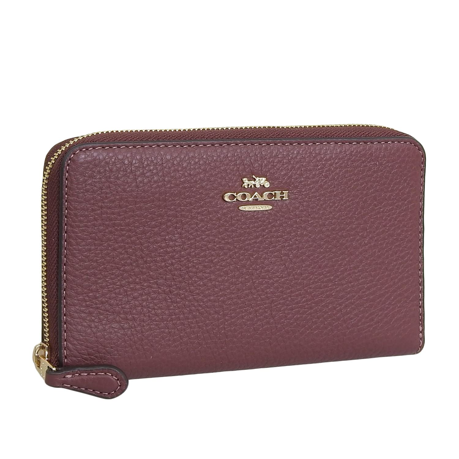 

Wallet Long Wallet Outlet Round Zipper Leather Brand C4124 C5891 CJ570 Medium Zip Wallet MEDIUM ID ZIP WALLET [Coach] Women s (WINE/Red) [Item]