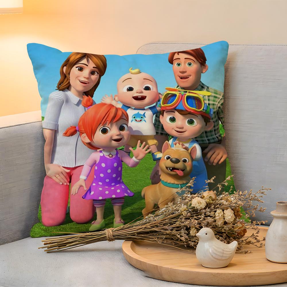 Cushion Cover  Linen  SkinFriendly Soft Decorative Case For Sofa Home Decor Cartoon CChildrens Pillow cover