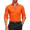Men's Long-sleeved White Shirt: Breathable, Stretchy, Crease-resistant, Plain-coloured Business Shirt