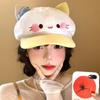 Japanese Style Cat Ears Beret Big Head Cartoon Beret Fashion Octagonal Hat  Female Wear