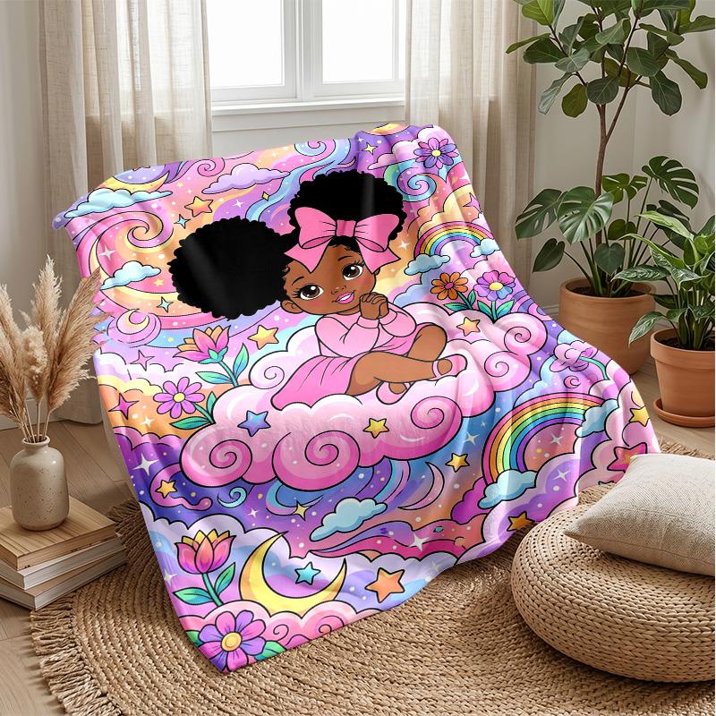 Fantasy Bubble Journey Theme blanket Lightweight Warm Flannel Blanket Decorative Throw Blanket for Home Decoration
