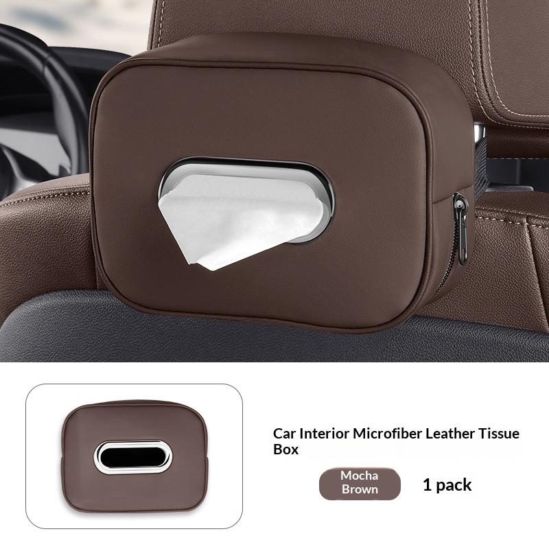 Car Tissue Box Universal Car Seat Back Hanging Tissue Holder Auto Sun Visor Armrest Storage Paper Towel Bag Interior Accessorie
