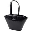 Vivienne Westwood Handbag Johanna Small Curved Tote Bag, Black, 42010086, 02094, N201.
