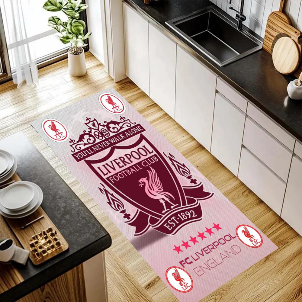 Liverpool Football Club Kitchen Floor Mat Long Strip Mat Antislip Machine Washable Suitable For Bathrooms Laundries Home Decoration Carpets