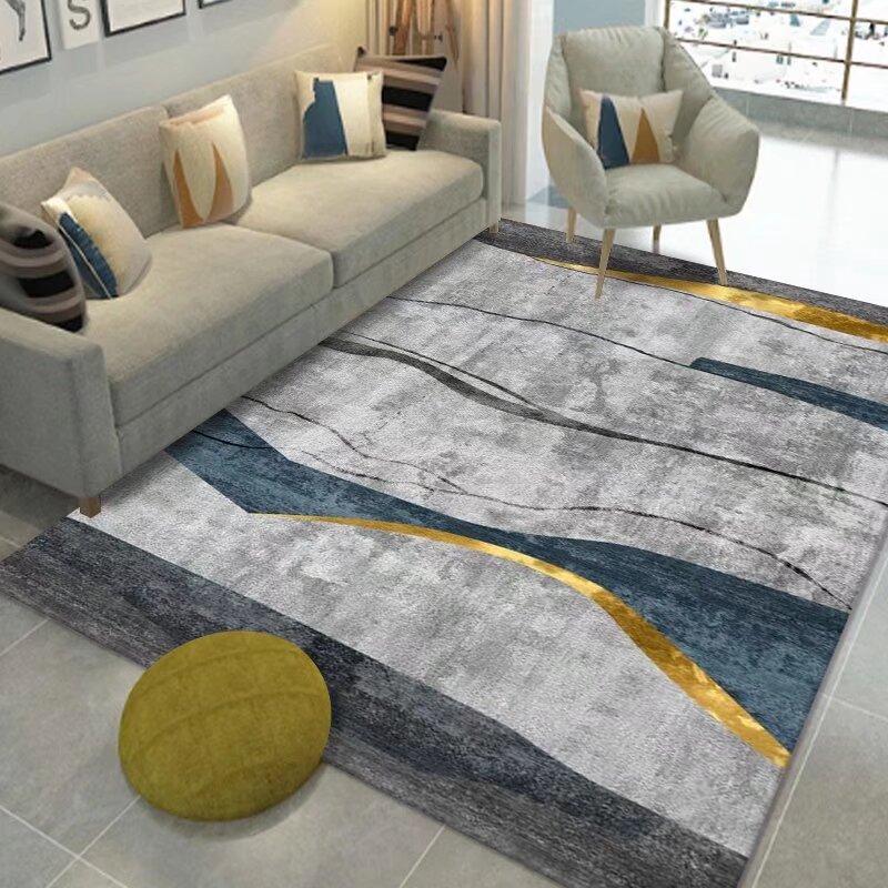 Luxury Gold Easy Cleaning Bedroom Decor Rug Non-slip High-quality Washroom Floor Mat IG Durable Living Room Carpet Skin-friendly