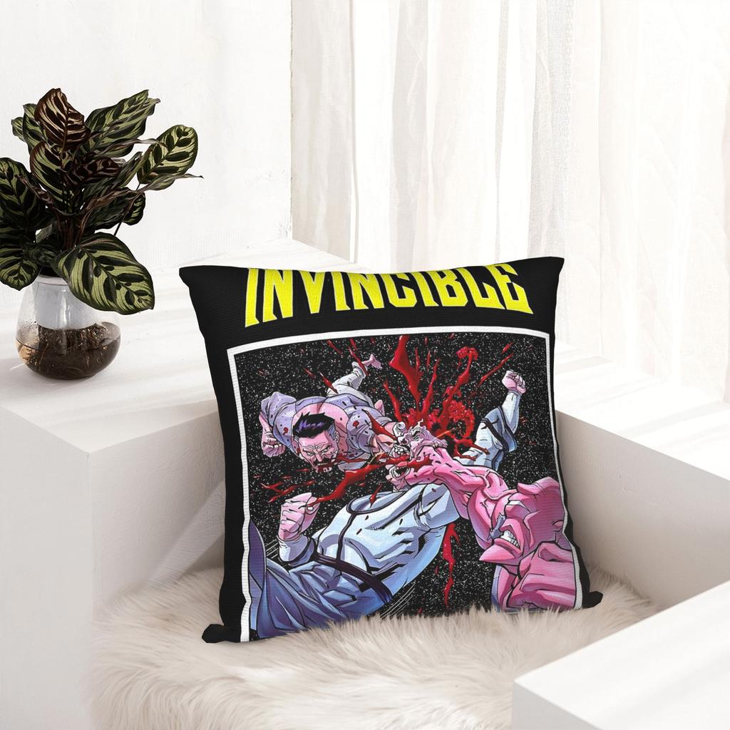 Allen The Alien And Omni Man Pillowcase Printing Cushion Cover Decorations Invincible Throw Pillow Case Cover Home Square