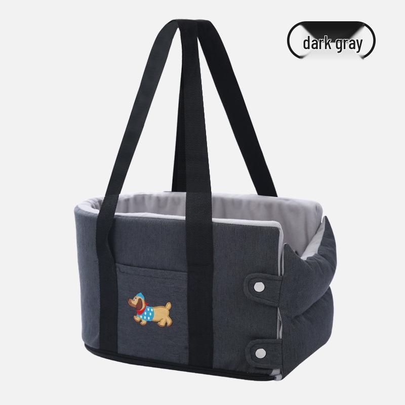 Compact Pet Car Console Bed for Small Dogs and Cats