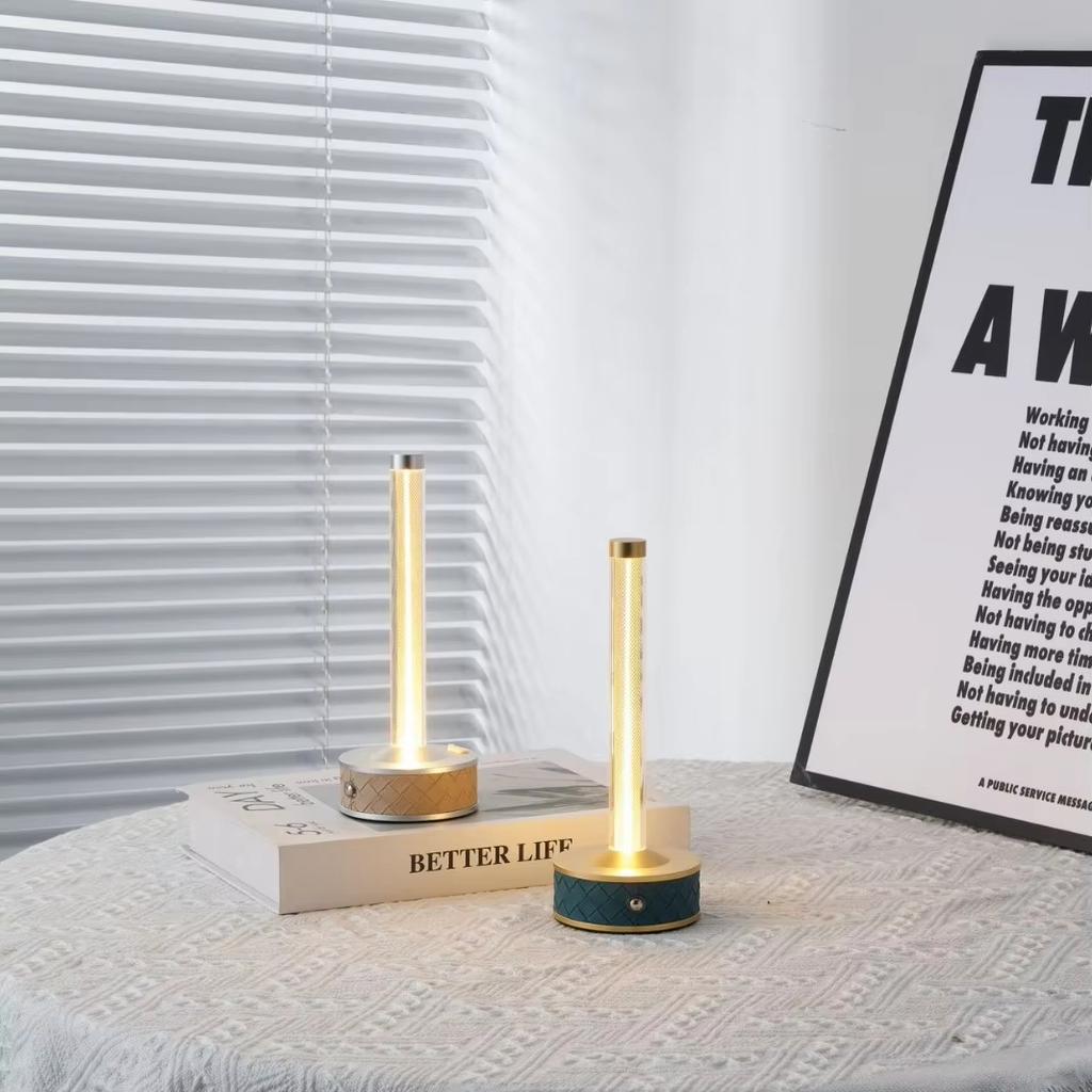 New Rechargeable Indoor Night Light Portable Camping Atmosphere Light Quantum Wire Desk Lamp Luxury Bar Restaurant Decorative