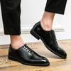 New Red Sole Brogue Shoes Men Black Business Mens Formal Shoes Lace-up Round Toe Spring/Autumn Size 38-46