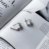 Silver Earrings with Natural Emerald (2150930)