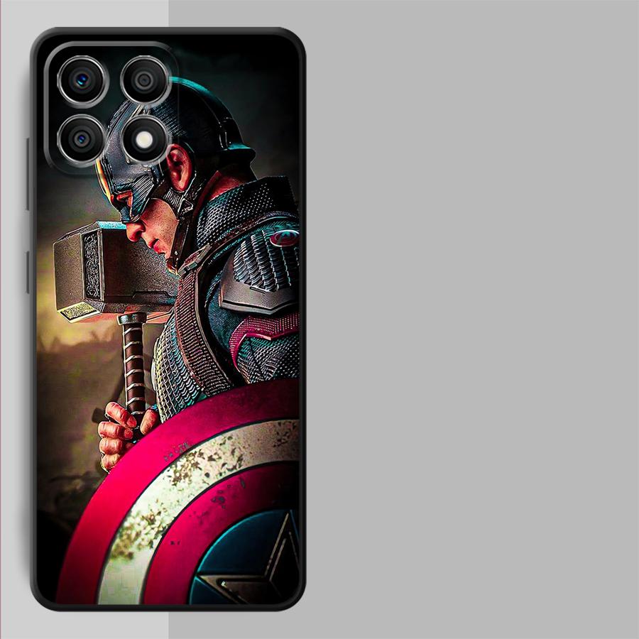 

Marvel Captain America Case for Honor 90 X5b X8 X9a 70 Magic5Lite X6 8X X7 200 400 Lite Funda Phone Cover Honor 8X