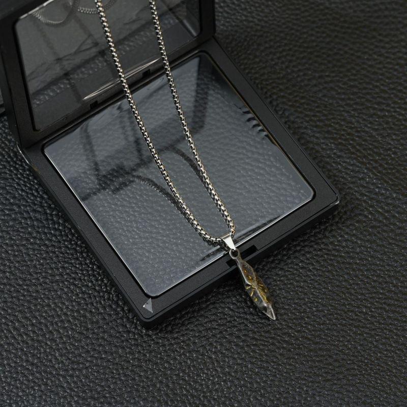 Wishing Stone Necklace Original Niche Wishing Stone Retro Men's Necklace Boys Design Meteorite Premium