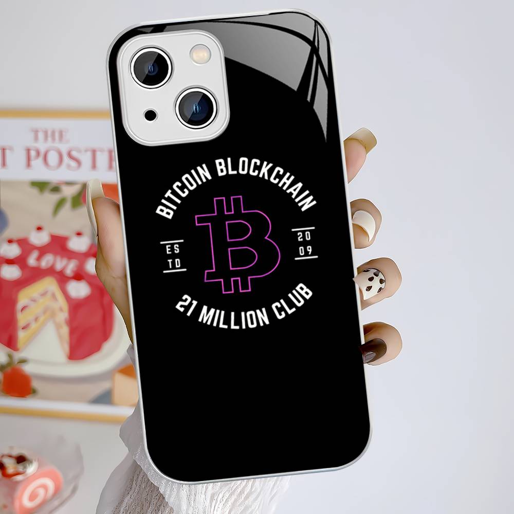 Bitcoin Tempered Glass For Iphone 14 13 12 11 Pro Mini XS MAX 14Plus X XS XR Cover