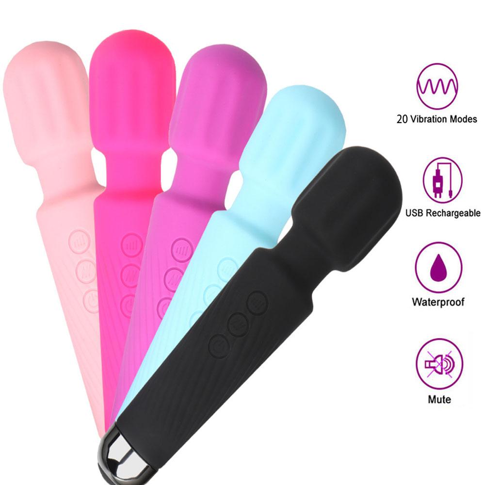 Vibrator Wand Sex Toys Clit Stimulator Vibrators Vibrator for Woman Sex Toy Gifts 20 Patterns & 8 Speeds of Pleasure Quiet & Small  Adult Toys