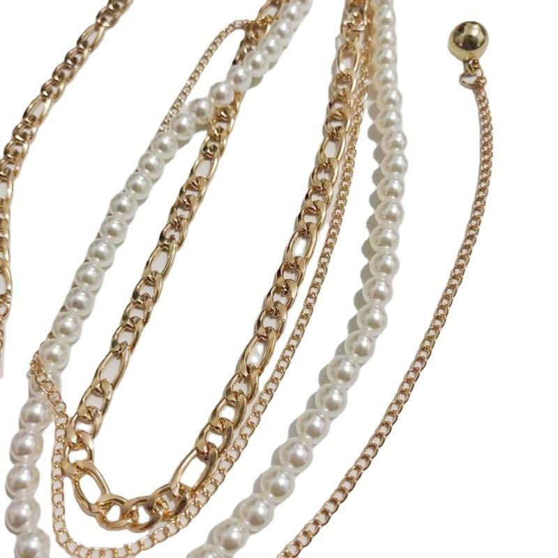 Pearl Waist Chain Women's Fashion Simple Multi-layer Chain Waist Dress In Stock