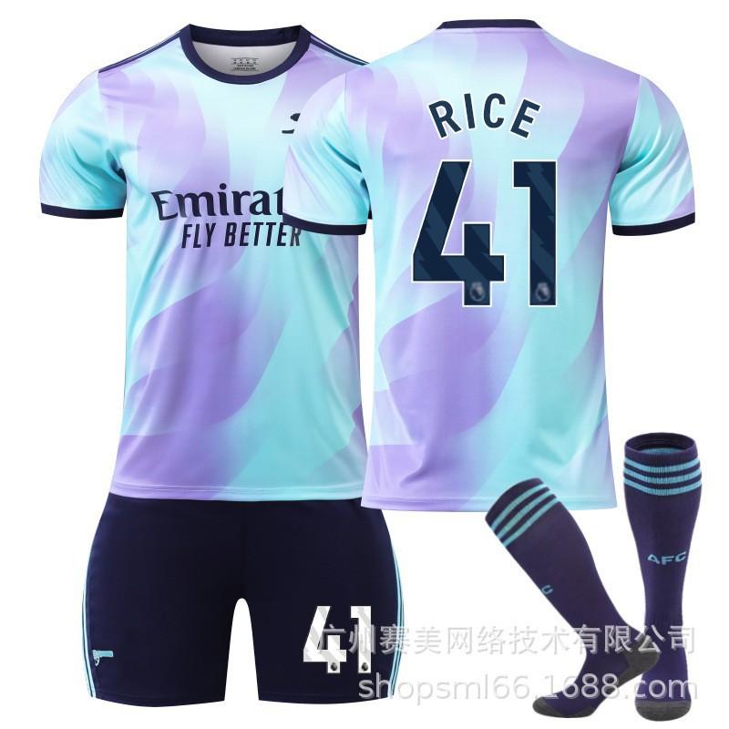 2425 Arsenal Duo 7 Saca Jerseys 9 Jesus 11 Martinelli 41 Rice No. 18 Football Uniform Set
