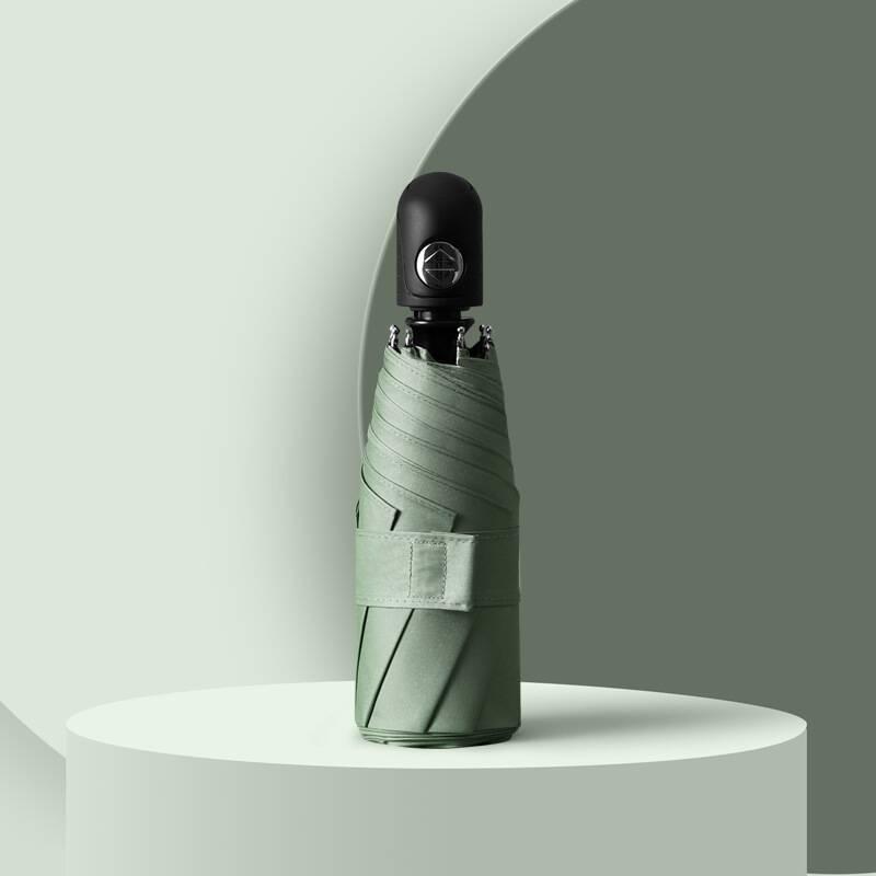 Ultra-Light 6-8 Bone Mini Capsule Umbrella - Compact Sunshade with Glasses Case for Sunny & Rainy Days