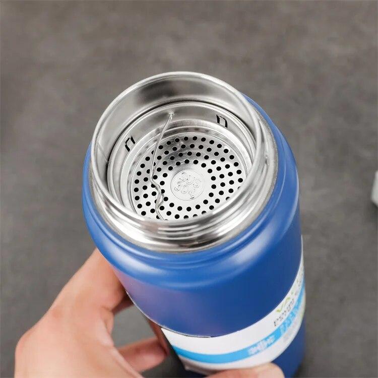 Tazza Termica da Esterno in Acciaio Inossidabile da 600/800/1000ML, Pentola Spaziale di Grande Capacità, Tazza da Acqua Portatile per Sport, Viaggio, Auto, Bollitore