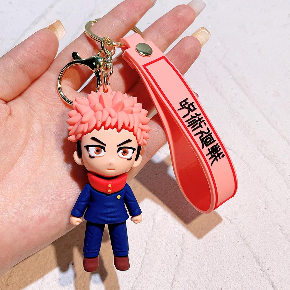 Jujutsu Kaisen Anime Keychain Figure Gojo Satoru Itadori Yuji Custom Keyring Cartoon Funny Toys Gift for Friends