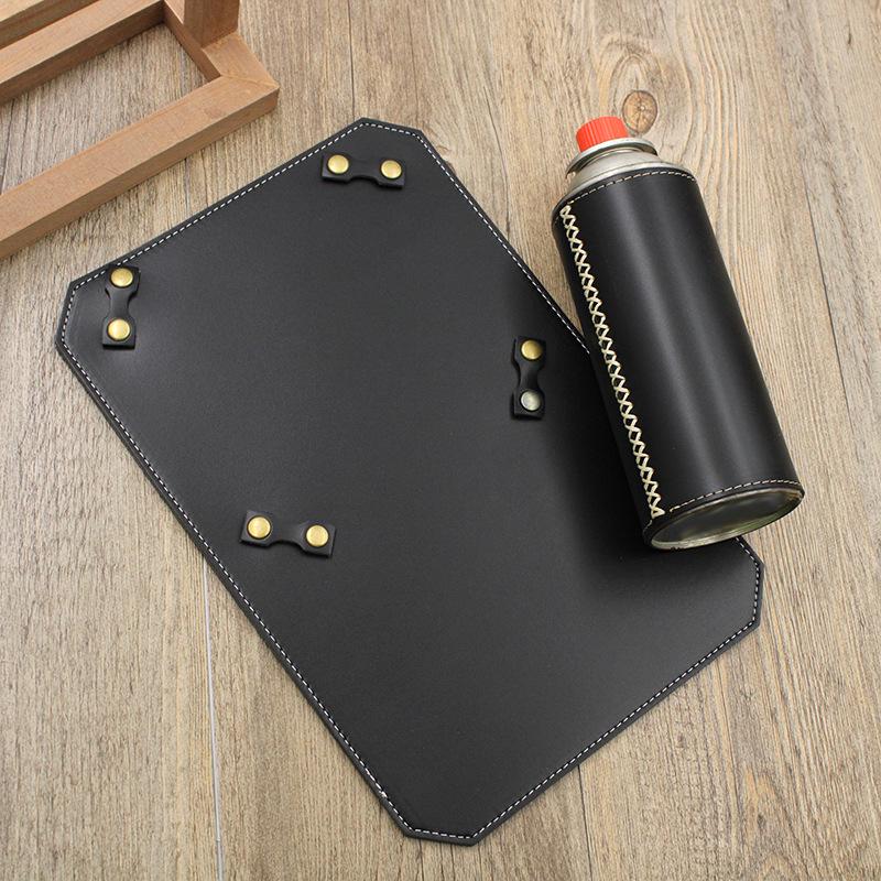 Японско-корейская кожаная теплоизоляционная подставка для газовой плиты для кемпинга