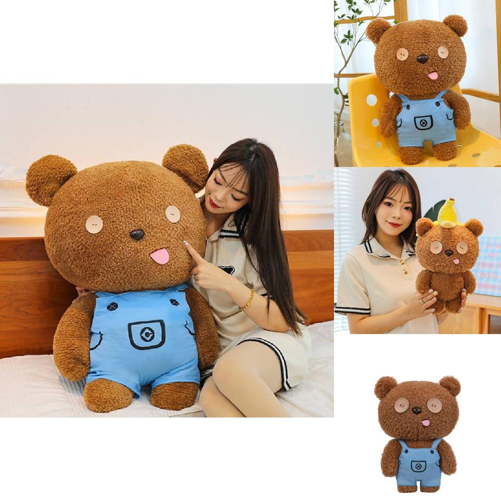 Adorable Teddy Bear Plush Toy Soft Cuddly Stuffed Animal Doll For Kids Birthday