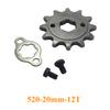 520 20mm 10T 11T 12T 13T 14T 15 16 17 18 19 20 T Front Engine Sprocket For Honda Lifan ZongShen YCF ATV Quad Dirt Pit Bike Buggy