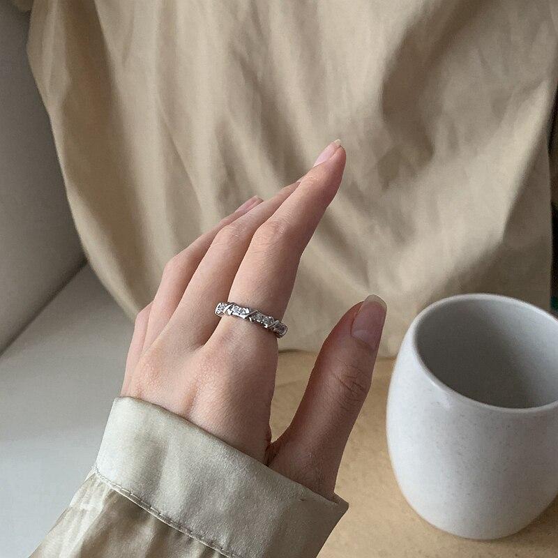 Prsteny ze stříbra 925 pro ženy Muži Francie Geometric Cross CZ Prsteny Šperky Dárky Novinka