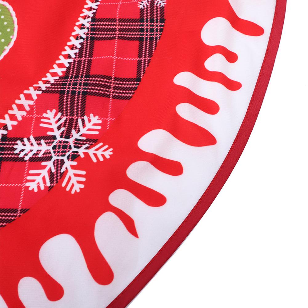 Christmas Tree Skirt Snowflake Santa Claus Printed Xmas Tree Bottom Decor Mat Merry Christmas Decoarations Home Party Ornaments