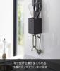 Yamazaki Tower Magnetic Storage W7 x x with Dividers and Product 4849 Box, Square, Black, Approx. D7.2 H10.5cm, Hooks, Number