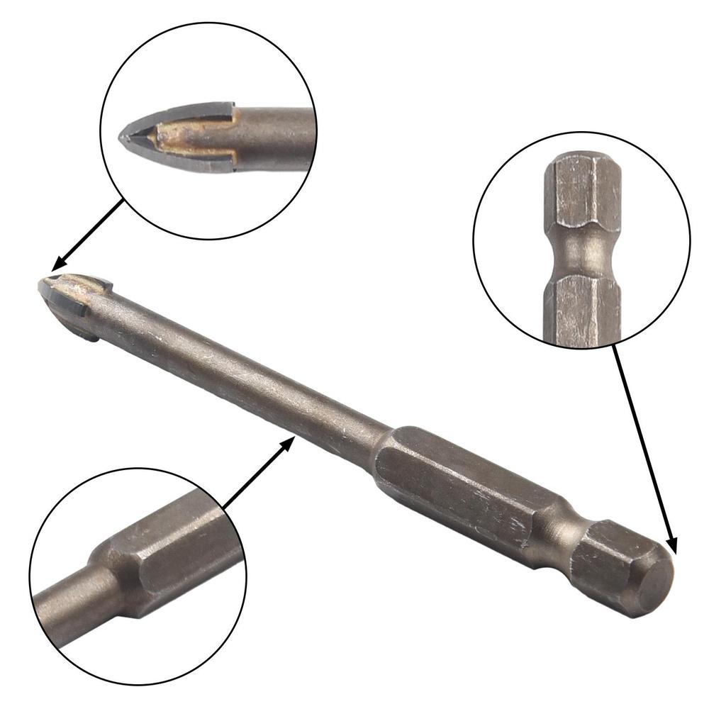 Cross Hex Tile Bits Glass Concrete Hole Opener Triangle Drill
