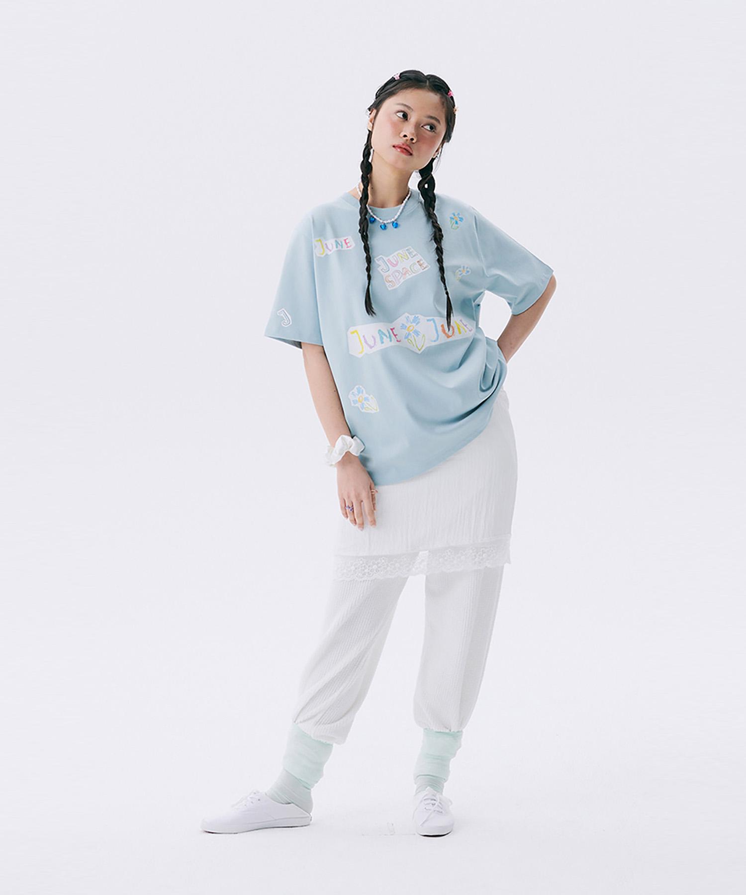 Jun Jun Space June Drawing T-Shirt_Light Blue One