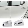 AMAKO Front Door Handle Cover with Key Hole, Chrome Bezel Compatible with Mitsubishi Montero L200 2005 to 2015 Exterior Door Handle Cap