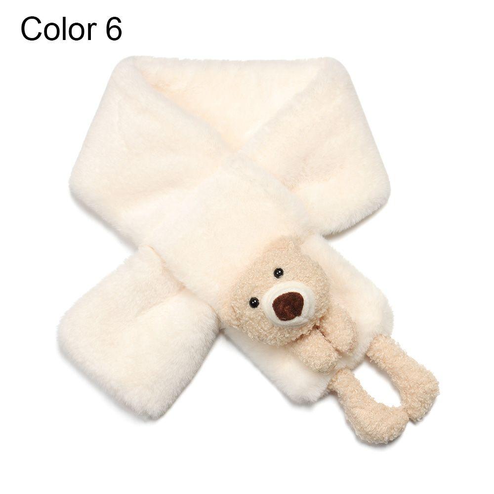 

Аксесуари Шаль Штучне хутро Плюшевий Вітрозахисний Теплий Нагрудник Хустка Плюшеві Шарфи Ведмідь Хрестовий Шарф Color 6