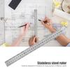 15-50cm Stainless Steel Metal Straight Ruler Precision Double Sided Precision Measuring Tool Scale Metric Ruler Accessories