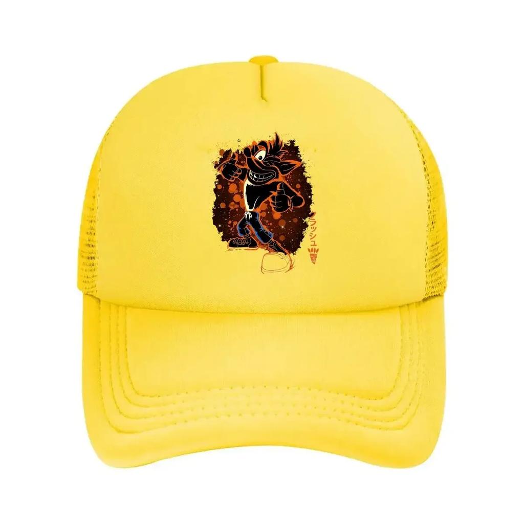 Cartoon Wolf Edgy, Graffiti - Styled Animal Character Graphic Art Mesh Baseball Cap