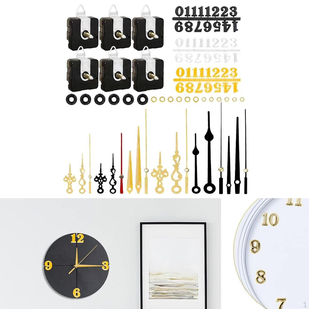 Clock Mechanism Kit Easy To Install,Wall Clocks Accessories Metal Hands Utility Replacement