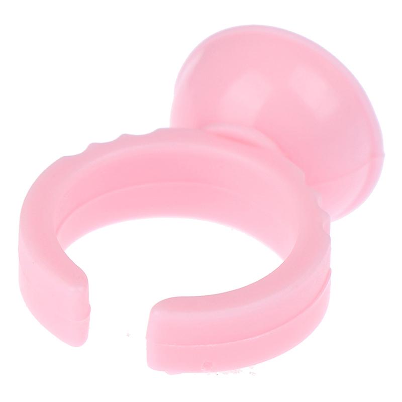 100 st Engångs Ögonfransförlängningslimringar Limhållare Limbehållare